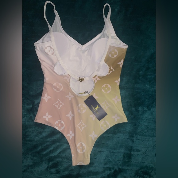 Monogram Gradient Cut-Out One-Piece Swimsuit XL & 3XL Available - Picture 3 of 11